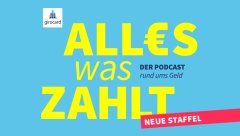 Die zweite Staffel von ALLES WAS ZAHLT startet<br />
Jetzt gleich in den Podcast rund ums Geld reinhören