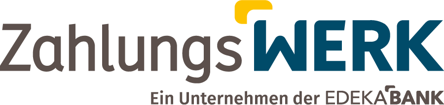 Logo von ZahlungsWERK, einem Unternehmen der EDEKA BANK, das innovative Zahlungsdienstleistungen anbietet.